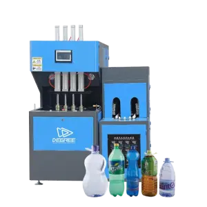 4 Cavity Wide Mouth Plastic Cans Making Machine Automatic Pet Food Jar Bottle Stretch Blowing Machine for Small Business