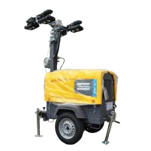 Atlas Copco HiLight V4+ V5+ Outdoor 5m LED Electric Lighting Car for Industry Mast Manual Portable Light Towers