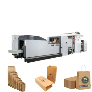 ROKIN BRAND V Bottom Food Paper Bag Making Machine for Small Business Recycled Paper Bag Making Machine