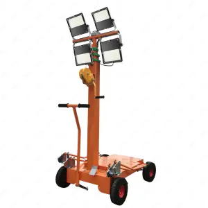 Outdoor 5M diesel Generator 4x600W Mobile Towers Light LED Telescopic Mast Solar Portable Lighting Tower