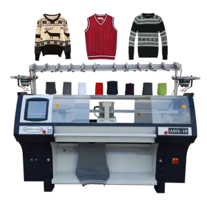 Single System 9G Universal Computerized Flat Knitting Machine School Uniforms Sweater Making Machine for Collar