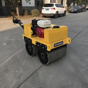 Gasoline Diesel Hydraulic Vibratory Double Drum Road Roller with Motor Bearing Pump High Efficiency Compactor with CE