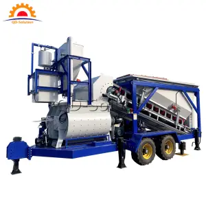 Small 15tph 20tph 30tph 20m3/h Mini Mobile Concrete Batch Plant