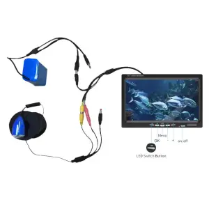 7-inch LCD Display Fish Finder 10000mAh HD Waterproof Underwater Fishing Camera 12 PCS White LEDs Used for Underwater Fishing