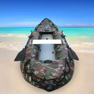 Goethe Gobaot CE GTKA200 Camouflage PVC Inflatable Boat Rowing Fishing Kayak