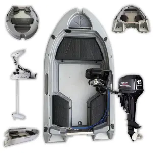 Arrival 10ft 3.05m 3M Fishing Kayak with Electric Motor Rotomolded Plastic Skiff Boats Tuffy Engine Boat