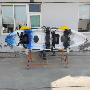 Tandem Kayak Fishing Kayak 2+1 Seats Double Sit on Top Kayak