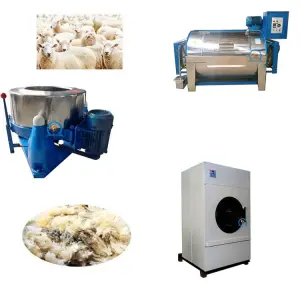 Industrial Wool Processing Line Raw Sheep Wool Cleaning Washing and Dryer Machine for Wool Spinning Preparation