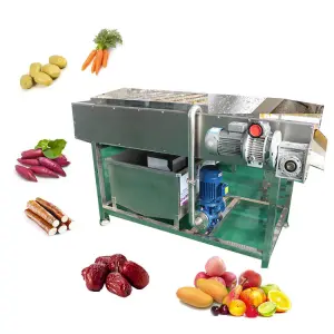 Mini Wool Roll Fruit and Vegetable Food Cleaning Machine Potato Washer Date Washing Machine Without Tub for Industry