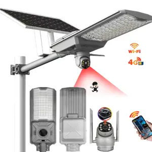 Solar LED Road CCTV Streetlight with Camera Outdoor Wireless IP67 Solar Monitoring Light