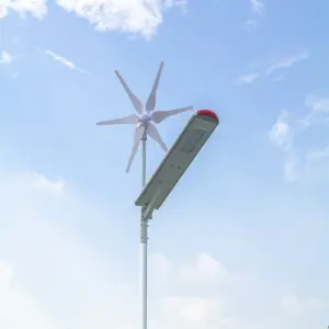 All-In-One 70 Watt LED Street Light with Solar & Wind Hybrid System for Road Lighting IP65 Rated