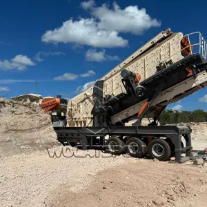 Mobile Crushing Plant for Construction Waste Aggregate Portable Cement, Rock, Limestone, and Concrete Crusher
