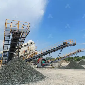 Complete Set Construction Concrete Waste Materials Crushing Recycling Machine, Easy to Move Mobile Concrete Crusher