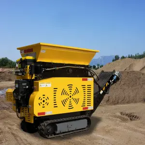 HIGHTOP HTJC-410 Crawler Type Jaw Crusher Concrete Crushing Recycling Machine Stone Crusher for