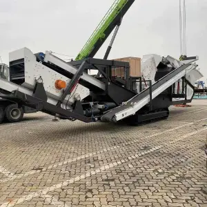 Mobile Impact Concrete Stone Crusher with Magnetite Separator for Recycling and Mineral Processing Application