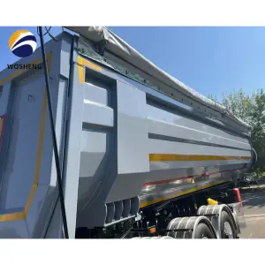 3 Axle Heavy Duty Sand Transport Tipper Cargo Trailer 60 Tons Rear Dump Semi Trailer