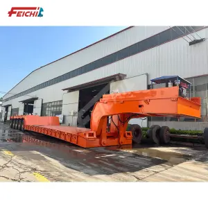 High Performance 5 Axle 100ton Heavy Duty Detachable Gooseneck Low Loader/Lowbed/ Lowboy Semi Trailers