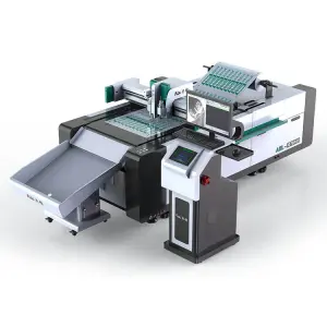 AOL 1070 Fully Automatic Sheet Feed Cutter Label Card Board Sticker Cutting Machine With Crease Wheel Tool Drag Knife