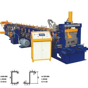 RFM Steel Frame C Z Cold Bending Forming Machine PLC Controlled Motor C Type Steel Purlin Forming Machine