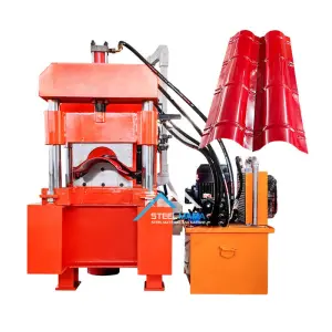Building Material Hydraulic Automatic Color Steel Ridge Cap Roof Sheet Panel Cold Roll Forming Machine