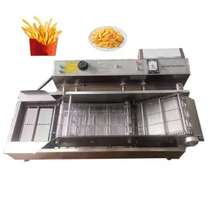 Automatic Continuous Snack Donut French Fries Frying Conveyor Belt Deep Fryer Machine