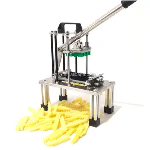 Household Manual Vegetable Wave Shape Potato Crinkle Chip Slice Cutting Machine/Hand Ripple French Fry Cutter