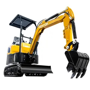 2 Ton Mini Excavator - Closed Cabin, 25 HP, 2000 kg, 2.5 m Dig Depth, Compact Construction Equipment