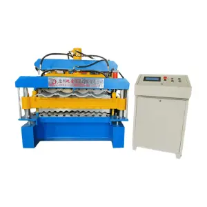 Double Layer Hydraulic Rollforming Machines Metal Building Material Making Machinery