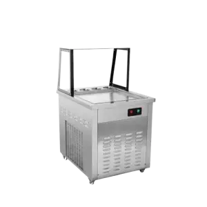 Dust Cover Instant Frying Ice Pan Machine