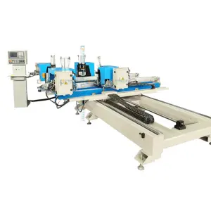NFRC Horizontal UPVC PVC Plastic Steel Casement Sliding Window and Door Making 4 Heads Welding Corner Cleaning Machine
