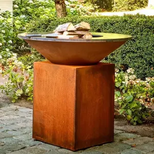 Corten Steel Metal Bbq Outdoor for Backyard Rusted Bbq Grill