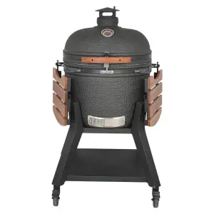 Dark Grey XL Large Charcoal Grill Outdoor BBQ Kitchen Barbecue Kamado Grill