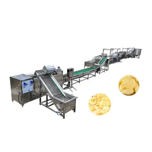 500-1000kg/h Custom Full Automatic Industrial Chips Production Line for Frozen French Fries Potato Processing Machine