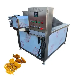 Oil-Water Separation Potato Cubes Frying Machine, Electric Heating Fryer With Automatic Stirring Function