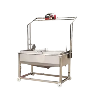 Commercial Continuous Deep Frying Machine Industrial Gas Electric Deep Fryer Chin Chin Dough Frying Machine for Snacks