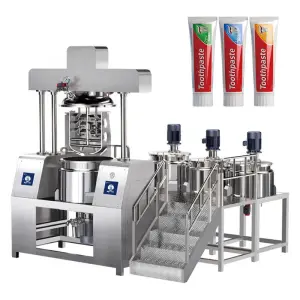 Toothpaste Making Machine Vacuum Emulsifier High Shear Homogenizer Cream Lotion Mixer Gel Ointment Production Line