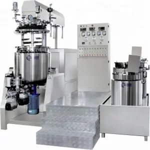 Oil Boiler & Water Boiler Steam Heating Electric Heating Vacuum Homogenizing Emulsifying Mixer Liquid Soap Making Machine