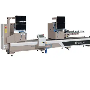WEIKE CNC Precision Aluminum Profile Automatic Double Head 45 90 Degree Miter Saw Machine Window and Door Making Machine