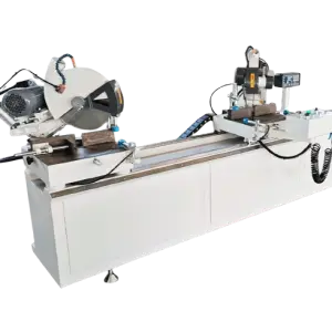 Pvc Miter Cutter Window Making Machine Double Head Cutting Saw for Upvc Profile Double Head Saw Cutter High Productivity 2.2 KW