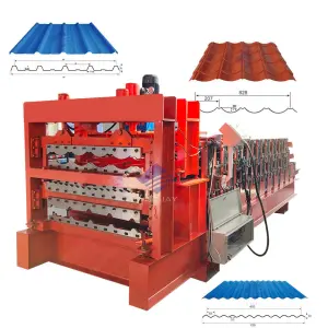 Cold Roll Forming Machine for Metal Roofing 3 Roof Panel Types Production