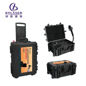200W Suitcase Type Pulsed Fiber Laser Cleaner for Painting Removal on Wood Brick Stone and Walls Portable Laser Cleaning Machine