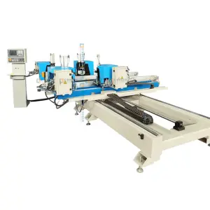 Automatic CNC UPVC PVC Profile Frame Window and Door Making Four Heads Vertical Welding Corner Crimping Machine on