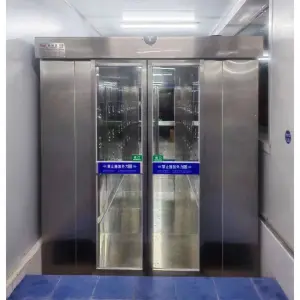Clean Room Air Shower and Pass Box Double Doors Interlocked System GMP Cleanroom Stainless Steel Air Shower