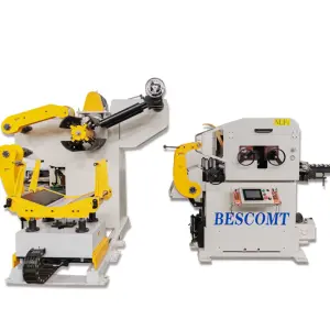 Small Decoiler 5 Tons Capacity Steel Coil Decoiler Machine 3 in 1 Nc Servo Feeder Hydraulic Decoiler Straightening Machine