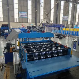 Color Steel Roof System Corrugated Sheet Roof Panel Hydraulic Curving Crimping Bending Roll Forming Machine