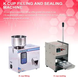 Powder Filler Coffee Capsules Sealer Combination Automatic K Cup Filling Sealing Machine