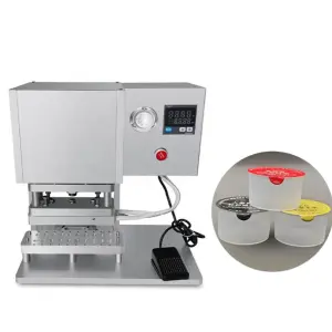 Semi-automatic Small Jelly Cup Coffee Capsule Sealing Machine for Beverage Packaging with Heat Sealing and Energy Saving