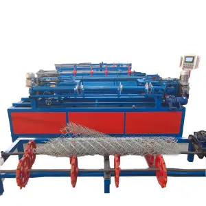 Full Automatic Fence Wire Mesh Chain Link Fence Net Making Machine Diamond Mesh Making Machine