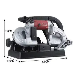 Industrial Electric Mini Household Hand Portable Cut Horizontal Wood Big Wire Cable Round Rod Metal Band Saw Cutting Machine
