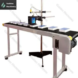 Automatic Online Inkjet Coding Machine for Can Date Printing with Belt Conveyor and Paging Function for Assembly Line
